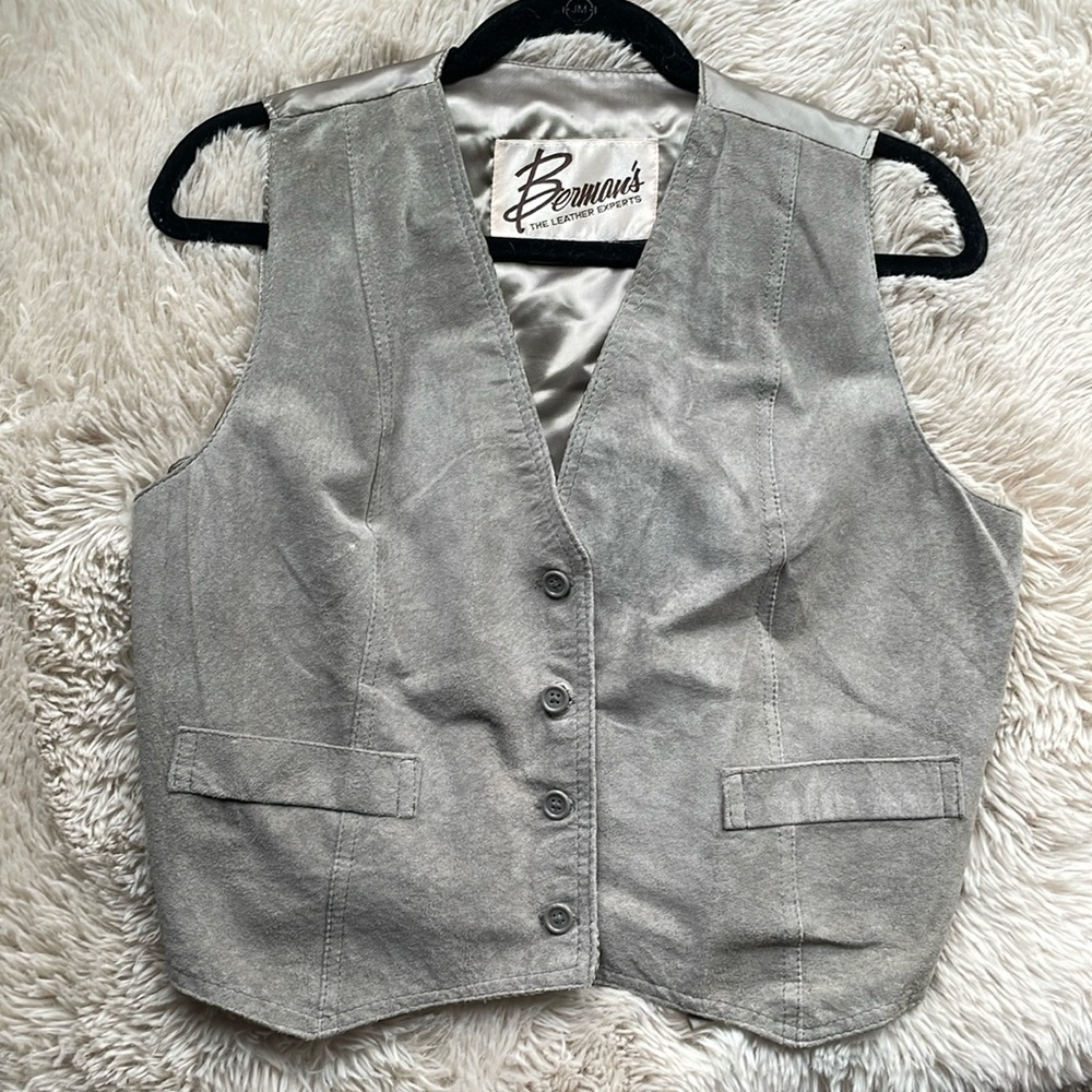 Berman’s Vintage Suede Leather Vest - Women’s L